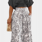 Conjunto Olivia Boho con Escote en V y Pierna Ancha