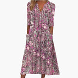 Vestido Midi para Mujeres con Corte Bohemio Flowy