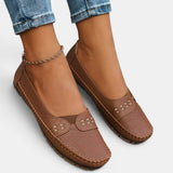 Mocasines para Mujeres | Slip-On Plano con Punta Redonda