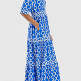 Vestido Midi Casilda con Estampado de Cadenas
