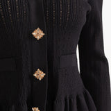 Conjunto de Vestido Midi de Punto Refinado Prudence con Top Abotonado