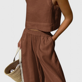 Conjunto Avelina Minimalista en Algodón y Lino Livianos