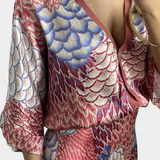 Conjunto de Blusa y Falda Peplum Floral Suave Shae