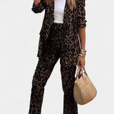 Conjunto de Chaqueta y Pantalón de Leopardo Nusa