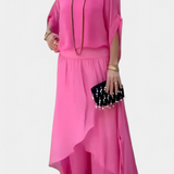 Conjunto Fluyente de Dos Piezas Wonder con Top Suelto y Falda Asimétrica