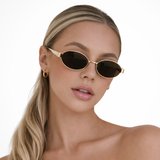 Clarabelle | Gafas de Sol de Metal Ovaladas para Mujeres