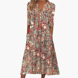 Vestido Midi para Mujeres con Corte Bohemio Flowy