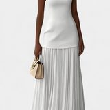 Vestido de Noche Maxi Silvana en Chiffon con Pliegues