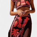 Conjunto de Top Corto y Falda Sloan Palma de Coco