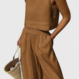 Conjunto Avelina Minimalista en Algodón y Lino Livianos