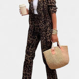 Conjunto de Chaqueta y Pantalón de Leopardo Nusa