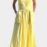 Vestido Dezi Largo Sin Mangas con Tiras Lateral Ajustables