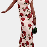 Vestido Qipao con Patrón de Rosas Elegantes Mayra