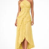Imogen | Vestido de Maxi de Verano sin Mangas con Cuello Halter y Espalda Descubierta para Invitadas a Bodas