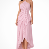 Imogen | Vestido de Maxi de Verano sin Mangas con Cuello Halter y Espalda Descubierta para Invitadas a Bodas