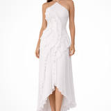 Imogen | Vestido de Maxi de Verano sin Mangas con Cuello Halter y Espalda Descubierta para Invitadas a Bodas