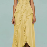 Imogen | Vestido de Maxi de Verano sin Mangas con Cuello Halter y Espalda Descubierta para Invitadas a Bodas