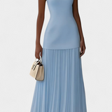 Vestido de Noche Maxi Silvana en Chiffon con Pliegues