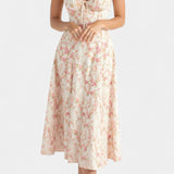 Vestido Midi A-Line Flora con Corsé
