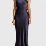 Vestido Lucra Maxi con Tirantes Diagonales y Espalda Descubierta