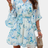 Vestido Mini Besa con Estampado Floral y Silueta Fluida