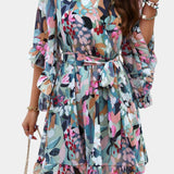 Vestido Mini Besa con Estampado Floral y Silueta Fluida