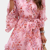 Vestido Mini Besa con Estampado Floral y Silueta Fluida