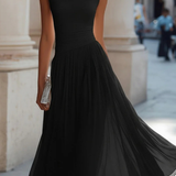 Vivienne | Vestido Midi de Invitada de Boda con Pliegues y Drapado para Mujeres