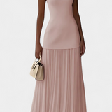 Vestido de Noche Maxi Silvana en Chiffon con Pliegues