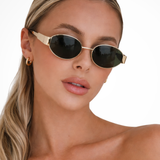 Clarabelle | Gafas de Sol de Metal Ovaladas para Mujeres