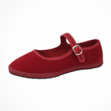 Emma | Zapatos de Ballet Mary Jane con Punta Redonda y Correa con Hebilla para Mujeres