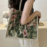 Bolsa de Yute Taila con Estampado Floral y Diseño Ecológico