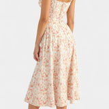 Vestido Midi A-Line Flora con Corsé