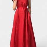 Vestido sin mangas Rosetta con lazo ajustable