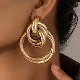 Pendientes de Aro de Oro Entretejidos