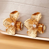 Pendientes Brillantes en Forma de Flor