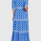 Vestido Midi Casilda con Estampado de Cadenas