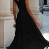 Vivienne | Vestido Midi de Invitada de Boda con Pliegues y Drapado para Mujeres