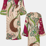 Vestido Envolvente con Estampado Floral Fana y Cintura Ajustable