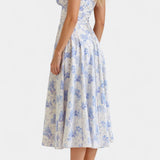 Vestido Midi A-Line Flora con Corsé