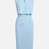 Vestido Midi Mujer Elegante Con Drapeado – Estilo Sofisticado Moderno