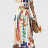 Conjunto Itzel Bohemio con Estampado Étnico