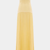 Vestido Maxi Deia en Malla con Mangas Acampanadas