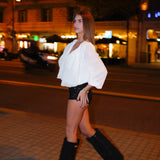Pantalon corto glitter negro
