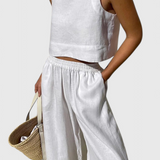 Conjunto Avelina Minimalista en Algodón y Lino Livianos