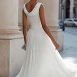 Vivienne | Vestido Midi de Invitada de Boda con Pliegues y Drapado para Mujeres
