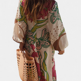 Vestido Envolvente con Estampado Floral Fana y Cintura Ajustable