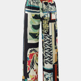 Pantalones rectos de talle alto Maple con estampado floral