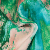 Pantalones Rectos de Cintura Alta Inna con Estampado de Mármol