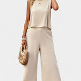Conjunto Lavinia de Top y Pantalones Cortos en Lino y Algodón